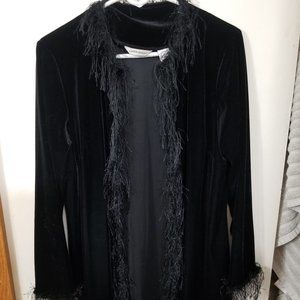 LAURA ASHLEY VELOUR and FRINGE JACKET - SIZE M - PROM - WEDDINGS